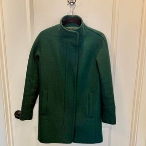 J. Crew Factory Dark Green Wool Coat